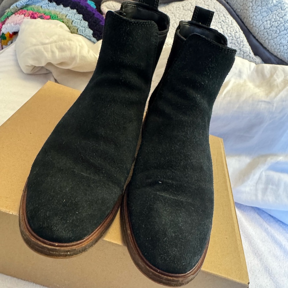 Clarks Black Suede Boots